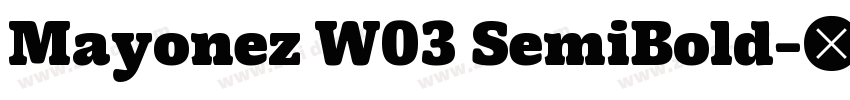Mayonez W03 SemiBold字体转换